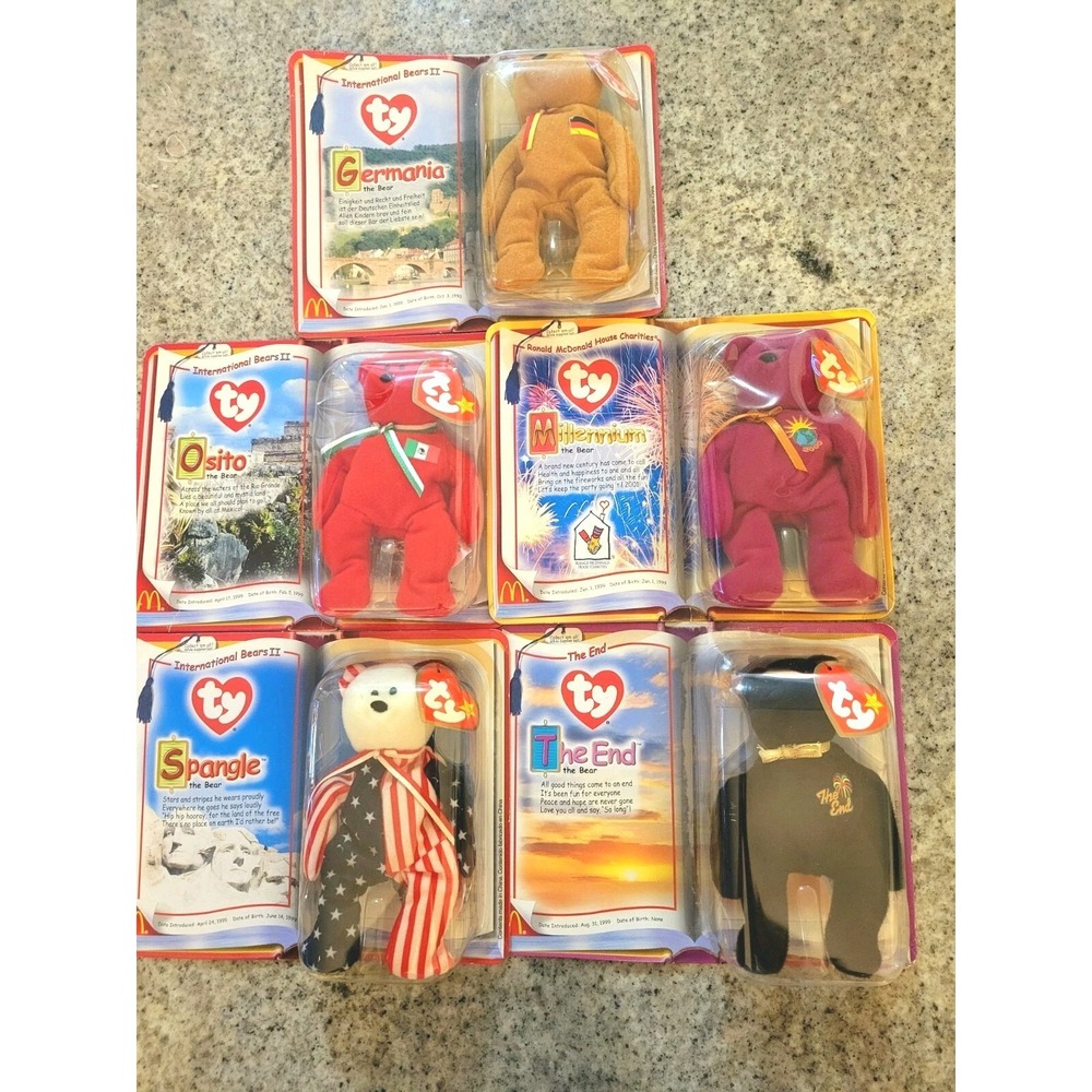 Rare Beanie Babies Vintage Errors The Begining And The End  Set Collectors